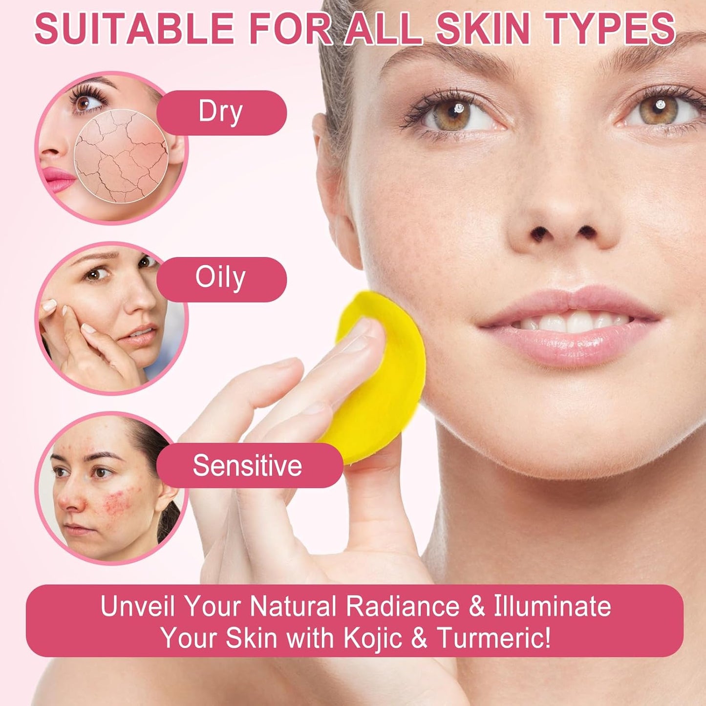 Turmeric & Kojic Acid Brightening Face Cleansing Pads