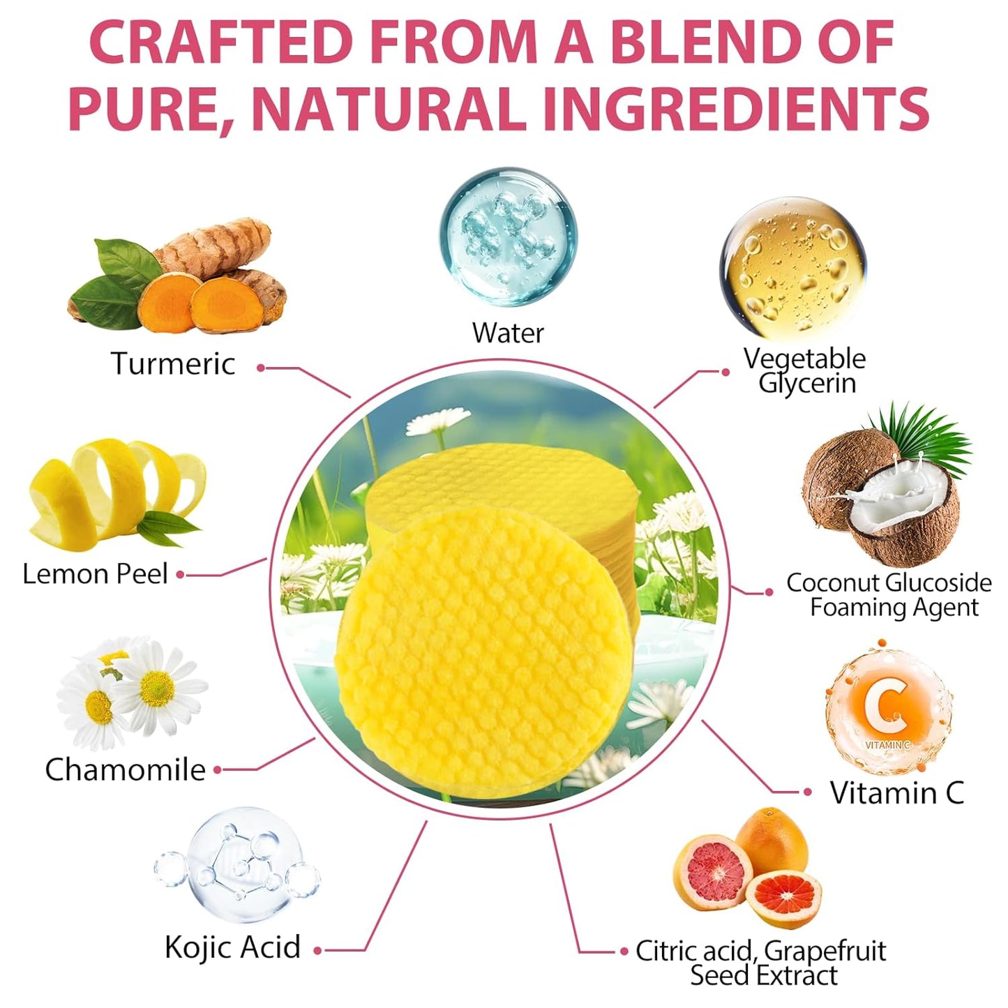 Turmeric & Kojic Acid Brightening Face Cleansing Pads
