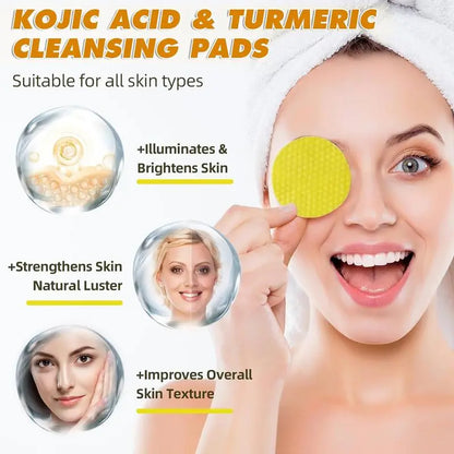 Turmeric & Kojic Acid Brightening Face Cleansing Pads