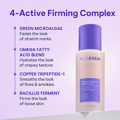 💜 ALISANDA Tighten & Smooth Belly Cream – Firming, Stretch Mark & Loose Skin Care ✨