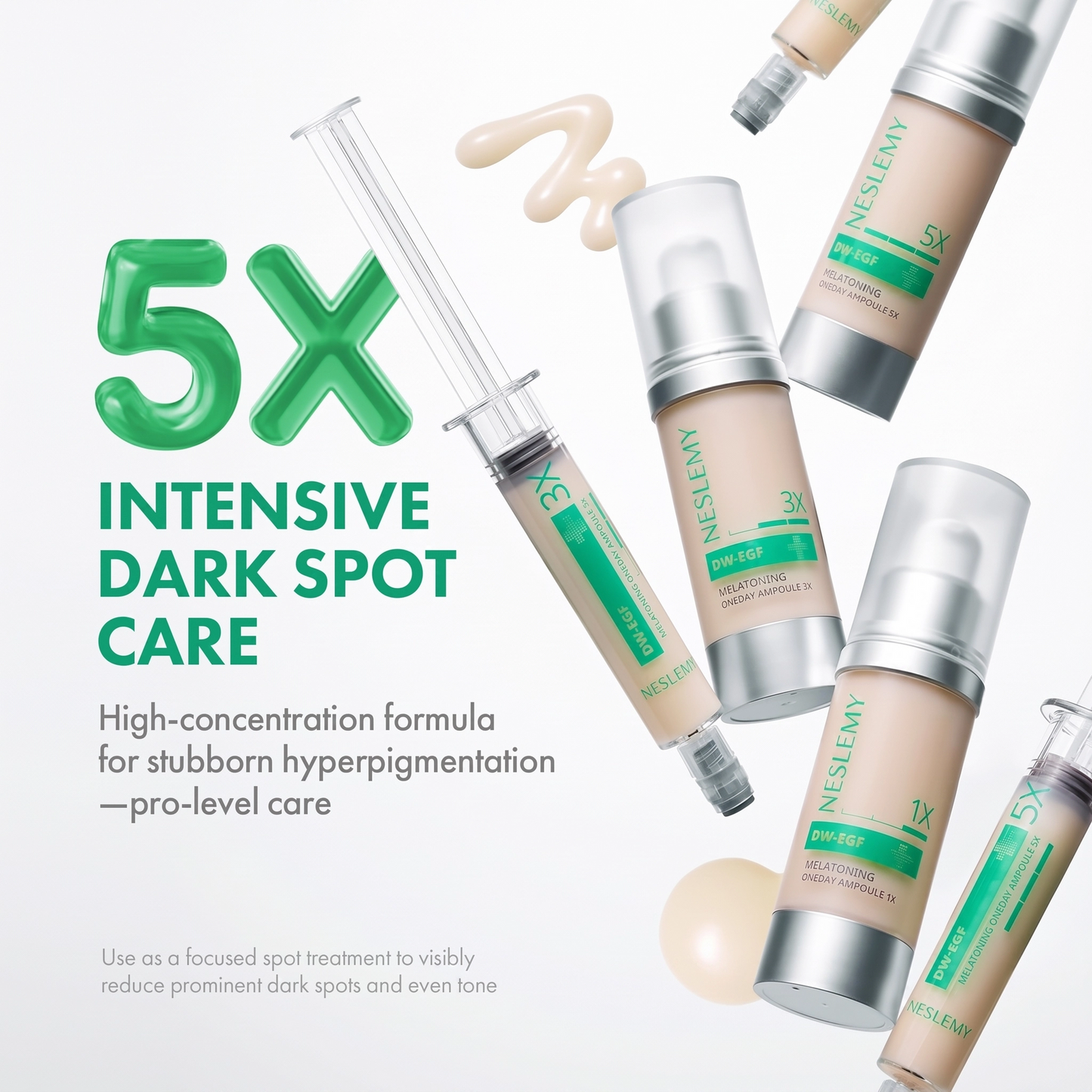 ✨ NESLEMY 5X DW-EGF Dark Spot Correcting Ampoule 🌙